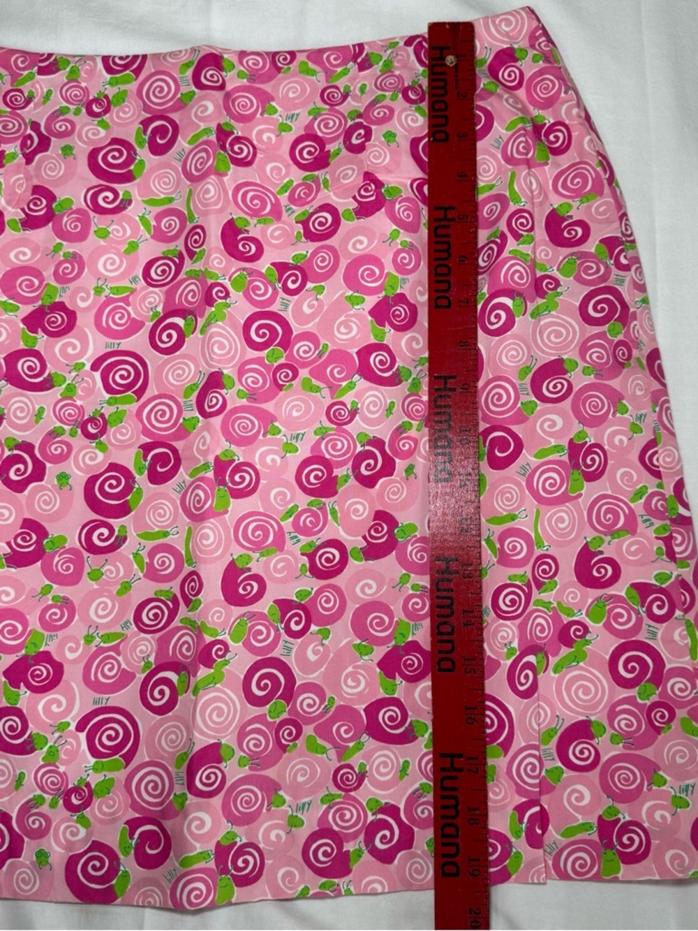 Vintage Lilly Pulitzer Skirt 12 Pink “Happy Snails” Cotton Resort Preppy Classic - Picture 3 of 10
